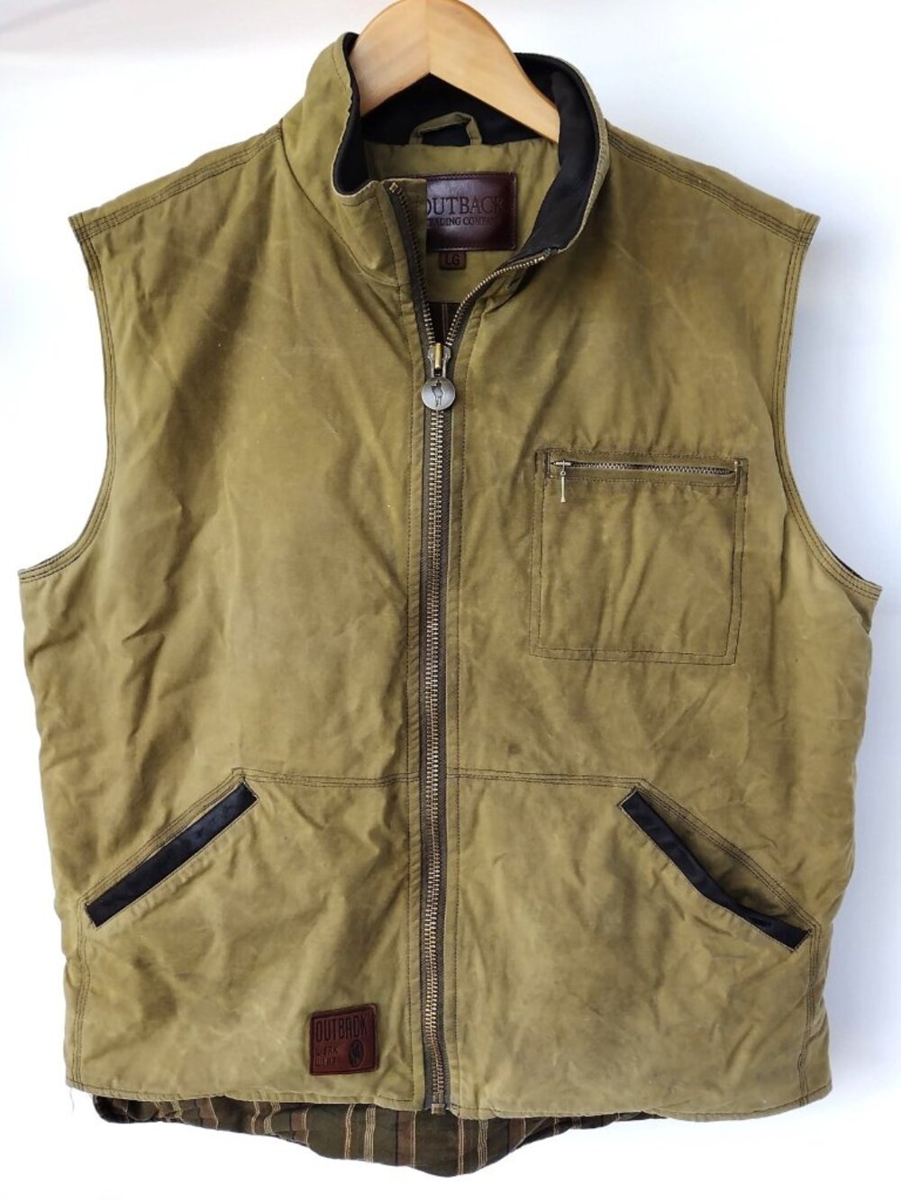 Outback Trading Company Sawbuck Oilskin Vest Large
